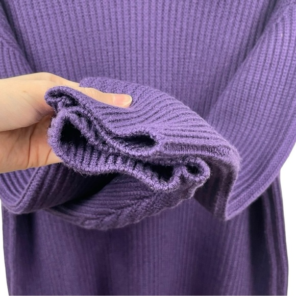 Babaton 1-01 Purple 100% Heavy Gauge Merino Sweater Dress Size 2 (Medium) - Picture 4 of 6
